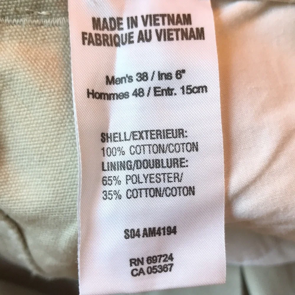 New Columbia 38 x 6” rip stop cotton canvas ROC shorts NWT stone camp fish hike